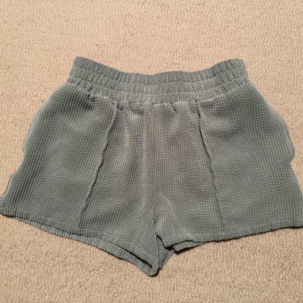 BDG Urban Outfitters mint green corduroy high waist pull on shorts